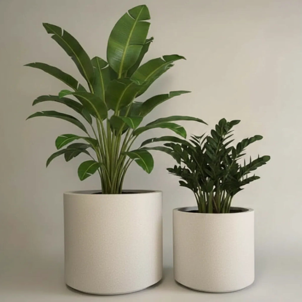 2 Set Macetero Maceta 33cm Y 26cm Simil Piedra