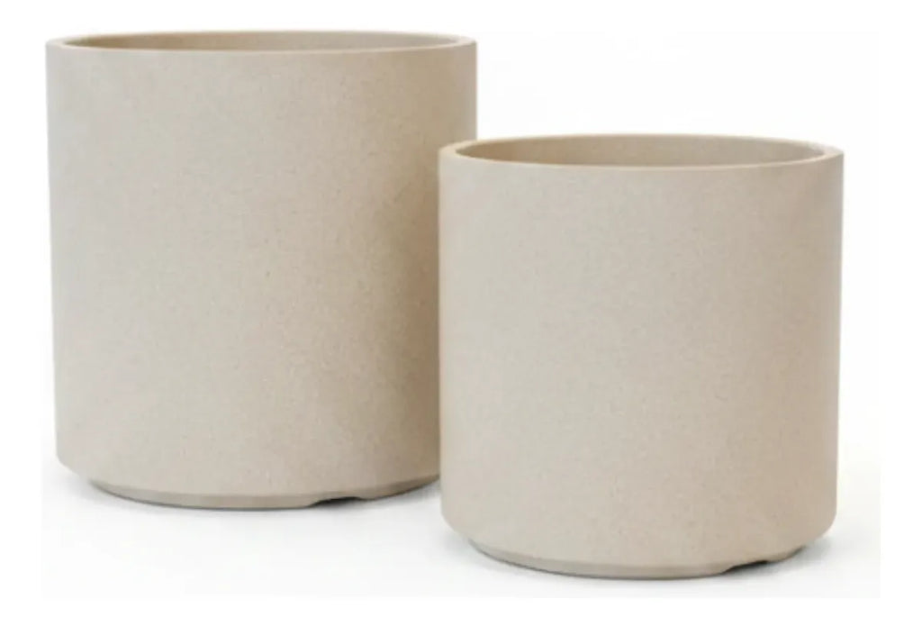 2 Set Macetero Maceta 33cm Y 26cm Simil Piedra