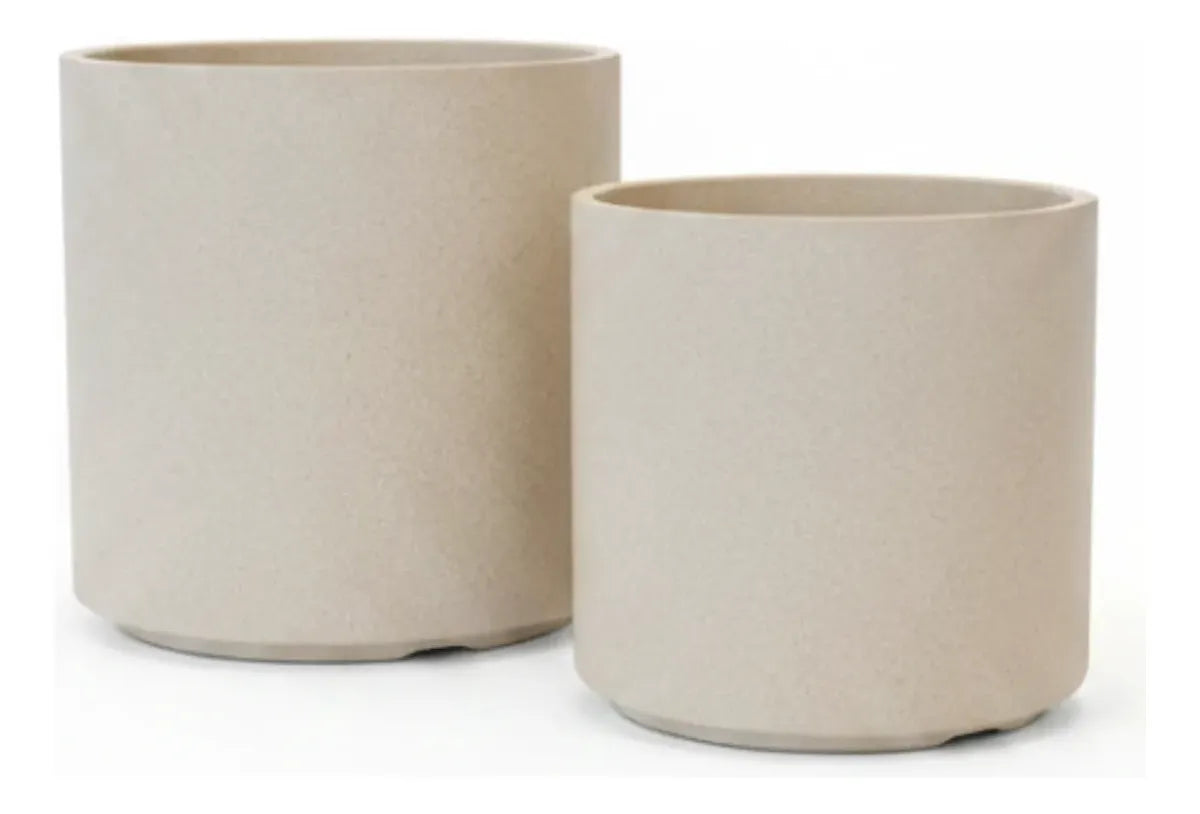 2 Set Macetero Maceta 33cm Y 26cm Simil Piedra