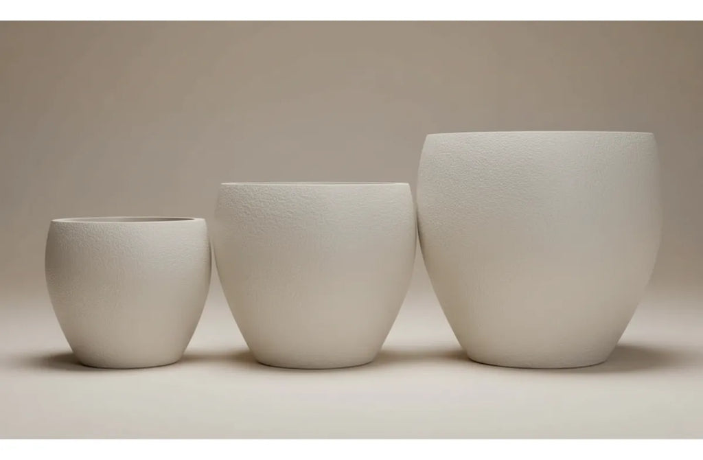3 set Macetero 44/37/30cm Grande  Simil Piedra