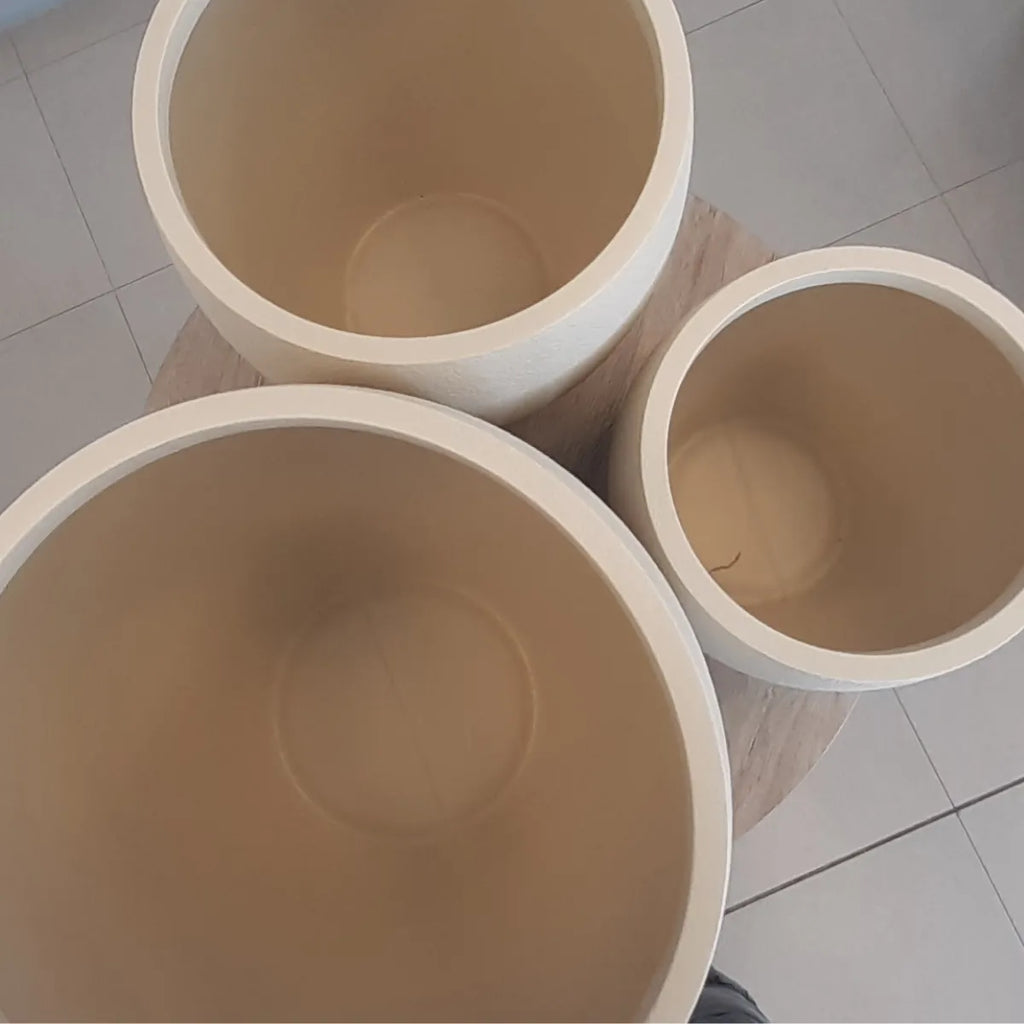 3 set Macetero 44/37/30cm Grande  Simil Piedra
