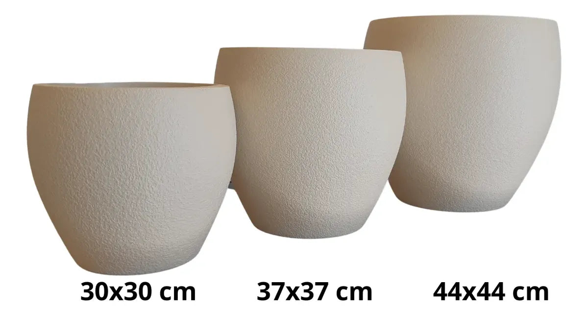 3 set Macetero 44/37/30cm Grande  Simil Piedra