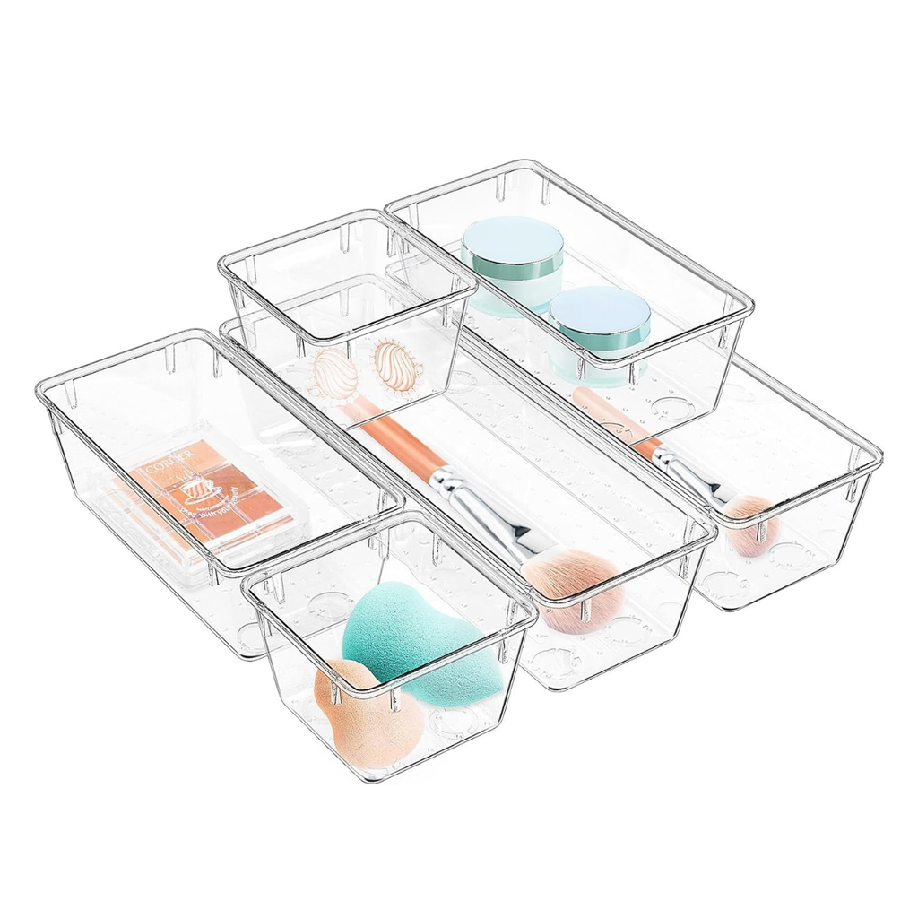 Set 6 Cajas Organizadora Cajon Closet Acrilico Maquillaje