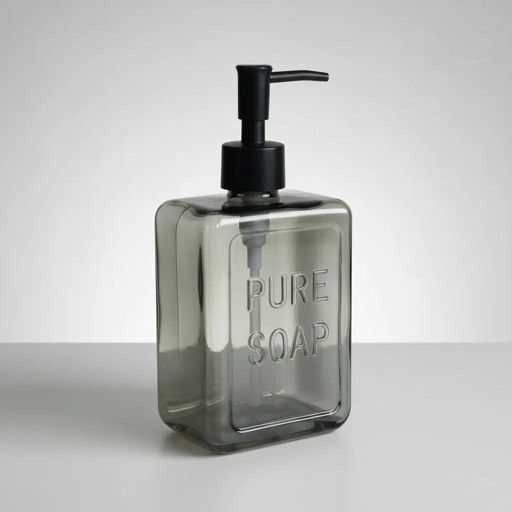 Dispensador De Jabon Vidrio 500ml Ambar Pure Soap