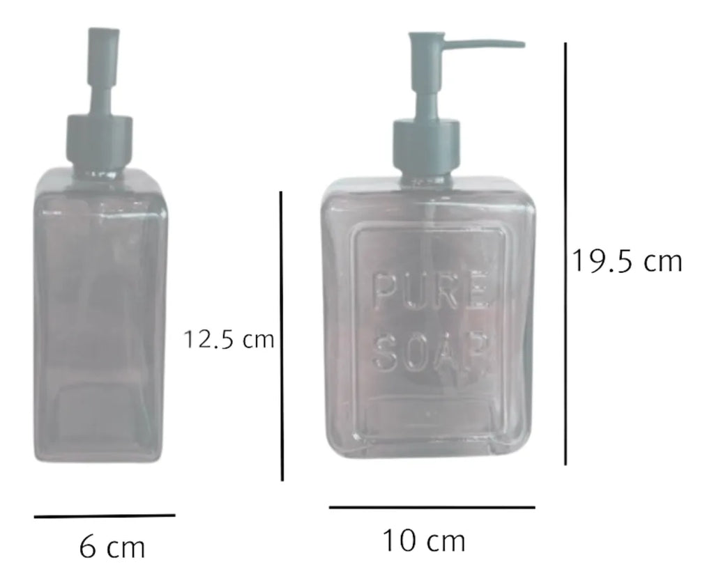Dispensador De Jabon Vidrio 500ml Ambar Pure Soap