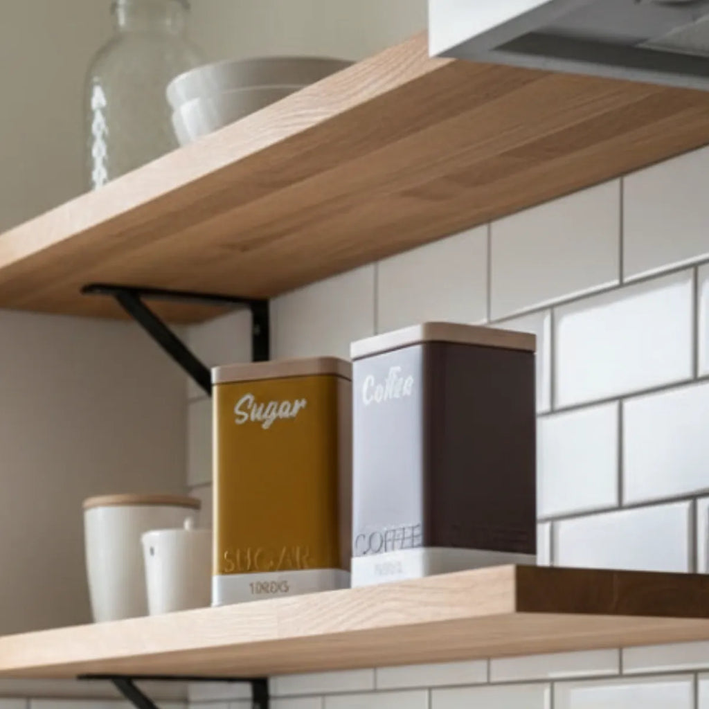 Set Tarro Contenedor Frasco Lata Con Tapa Cafe Azucar Pasta