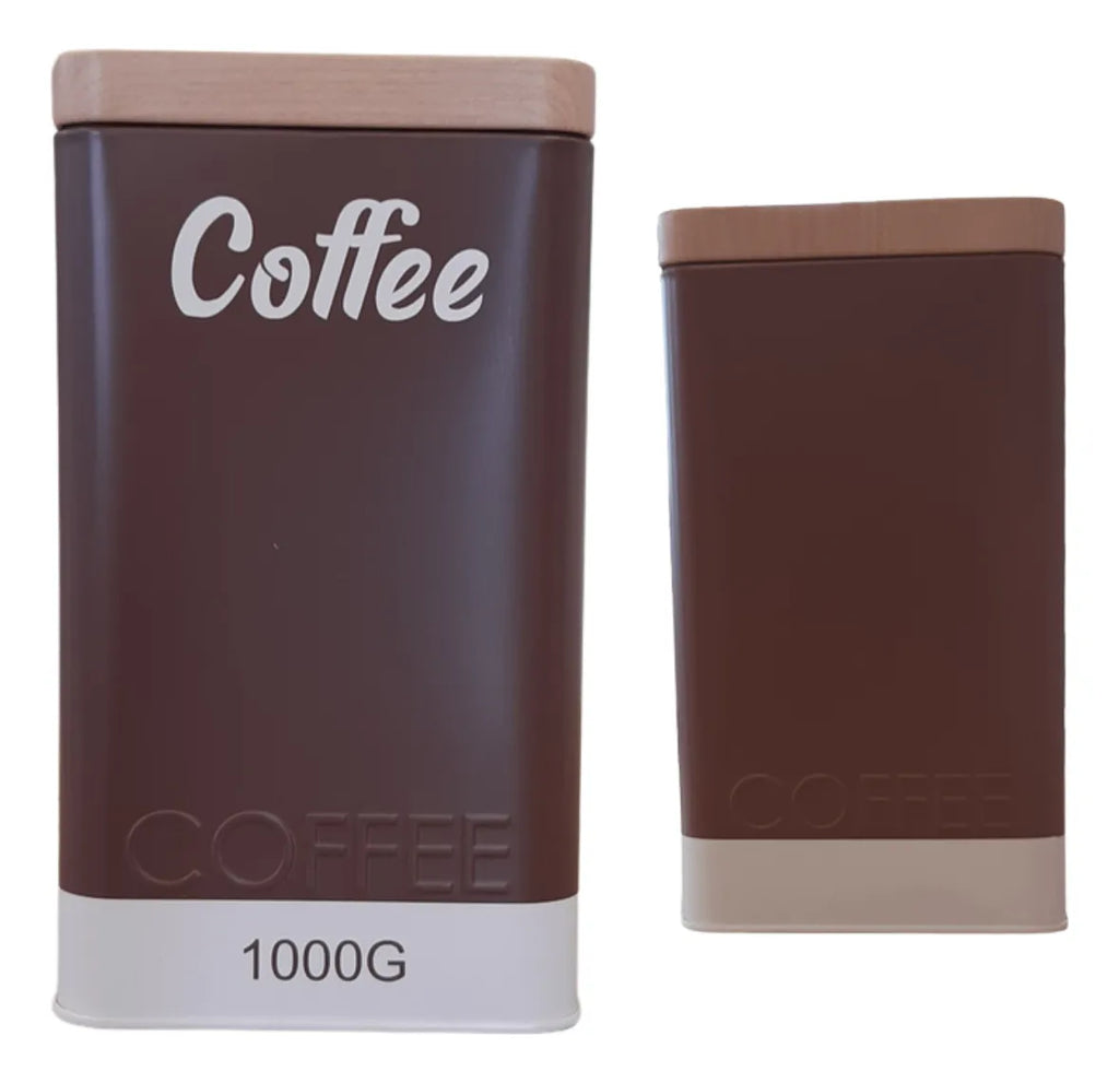 Set Tarro Contenedor Frasco Lata Con Tapa Cafe Azucar Pasta