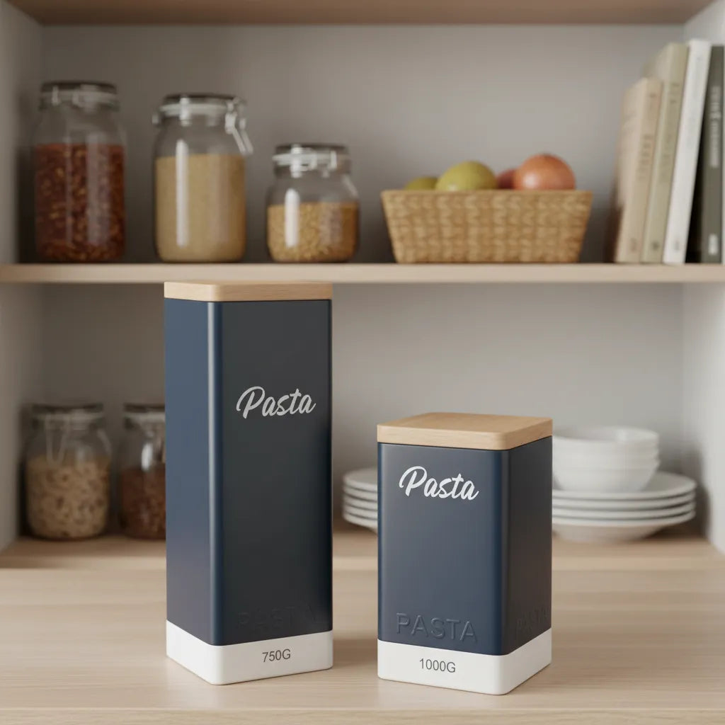 Set Tarro Contenedor Frasco Lata Con Tapa Cafe Azucar Pasta