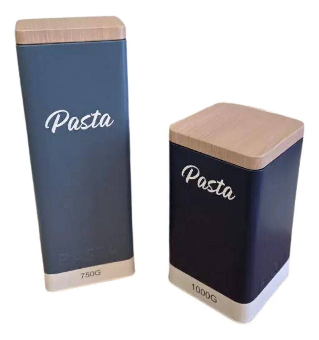 Set Tarro Contenedor Frasco Lata Con Tapa Cafe Azucar Pasta