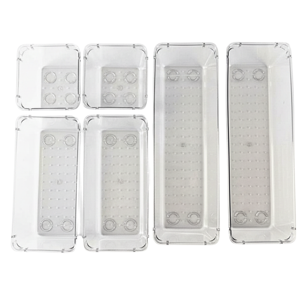 Set 6 Cajas Organizadora Cajon Closet Acrilico Maquillaje