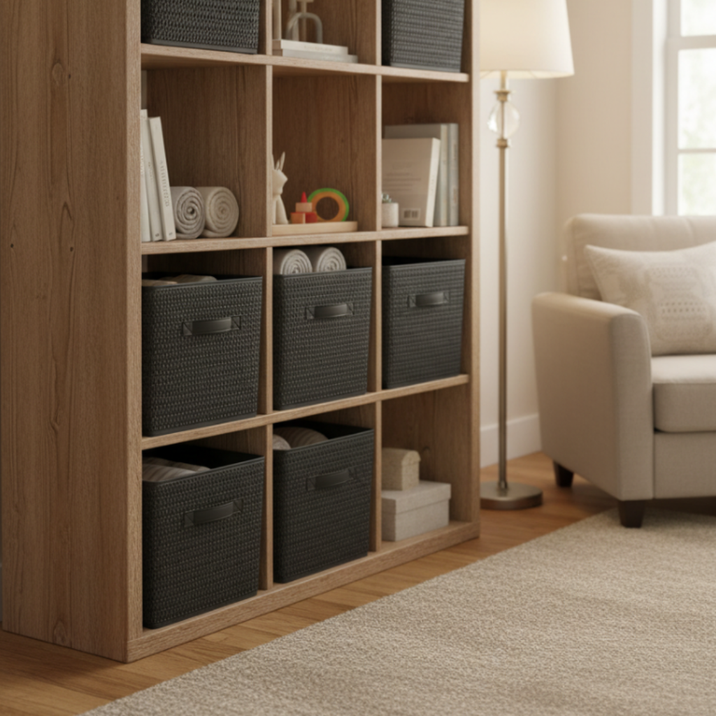 Canasto Caja Organizador Decorativo Plegable Closet Multiuso