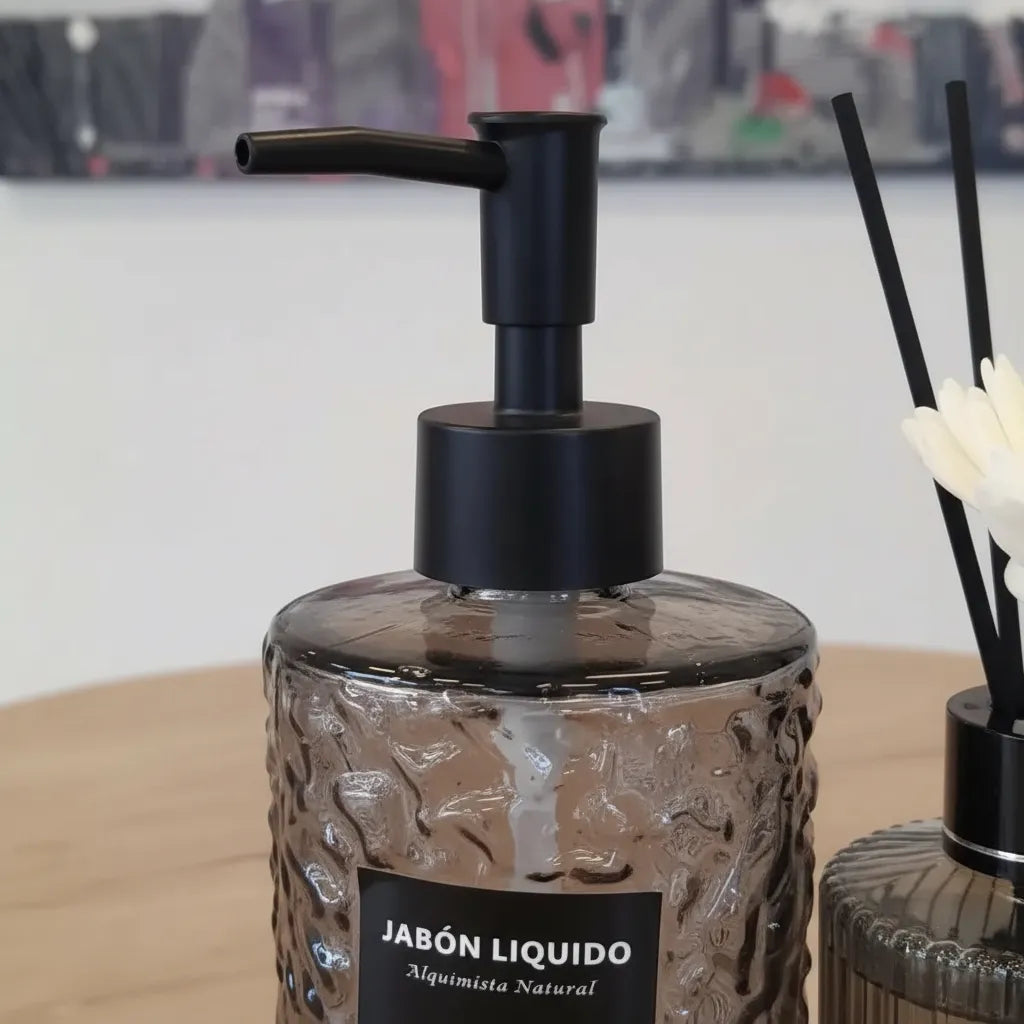 Dispensador Jabon Y Difusor De Varillas Con Base De Bambu