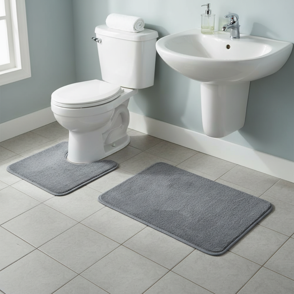 Juego Alfombra Baño 2en1