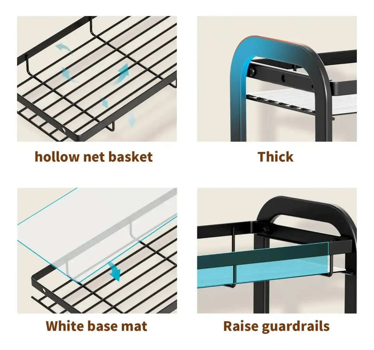 Repisa Mini Estante Organizador Especieros Cocina Baño