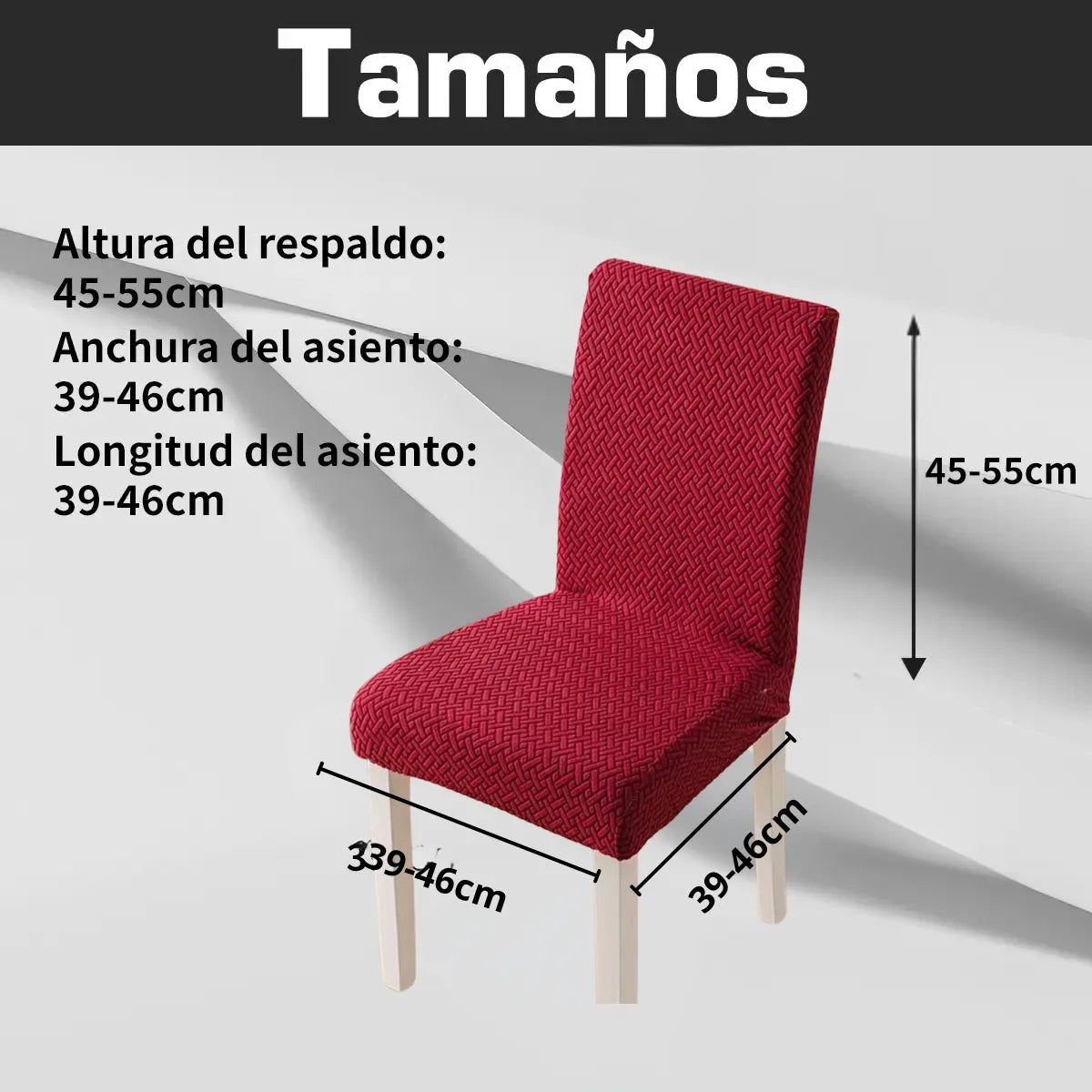 Funda De Silla Elasticada Jacquard Impresa En 3d cuadrille