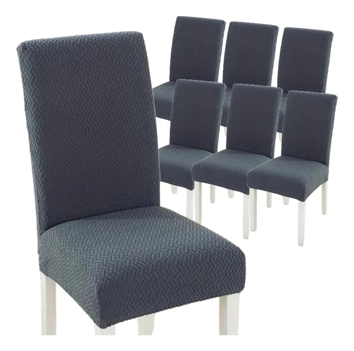 Funda De Silla Elasticada Jacquard Impresa En 3d cuadrille