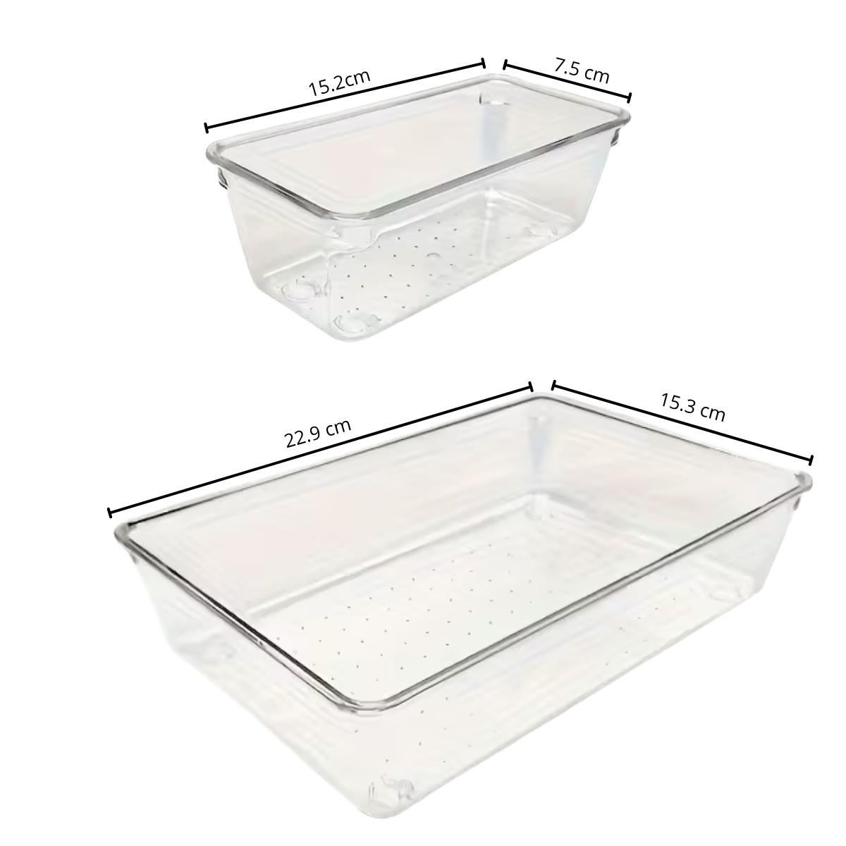 Set 4 Cajas Organizadora Cajon Closet Acrilico Maquillaje