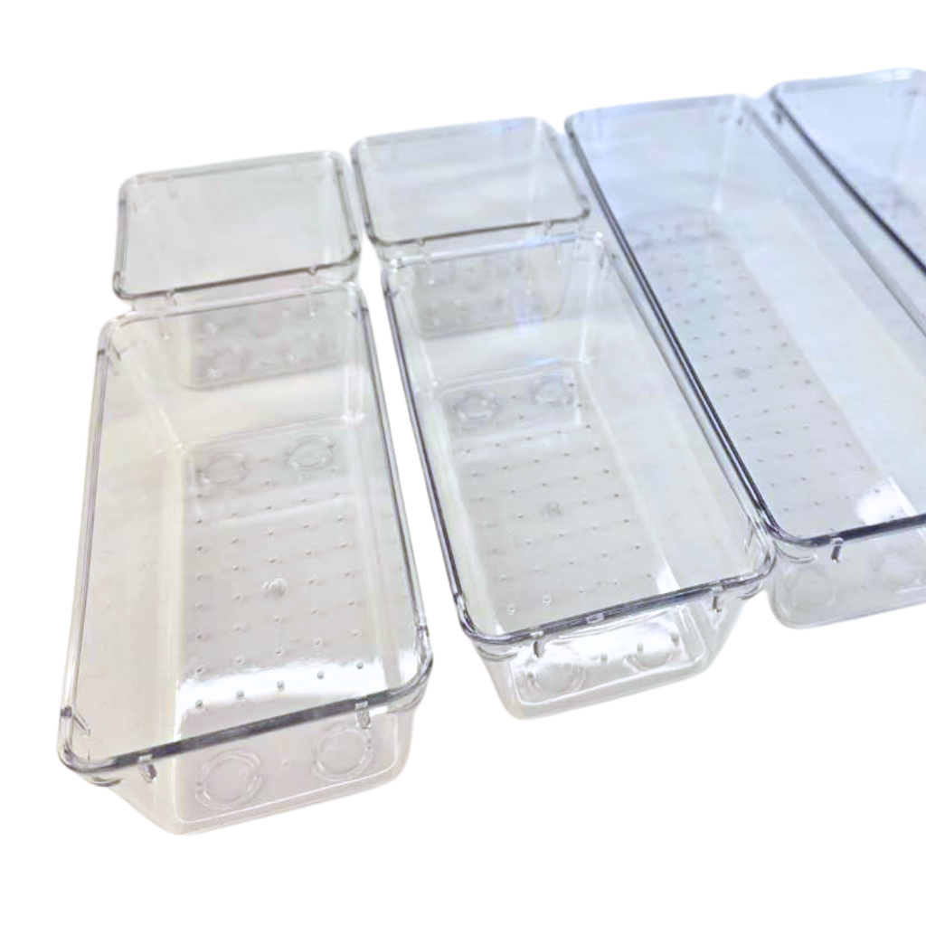 Set 6 Cajas Organizadora Cajon Closet Acrilico Maquillaje