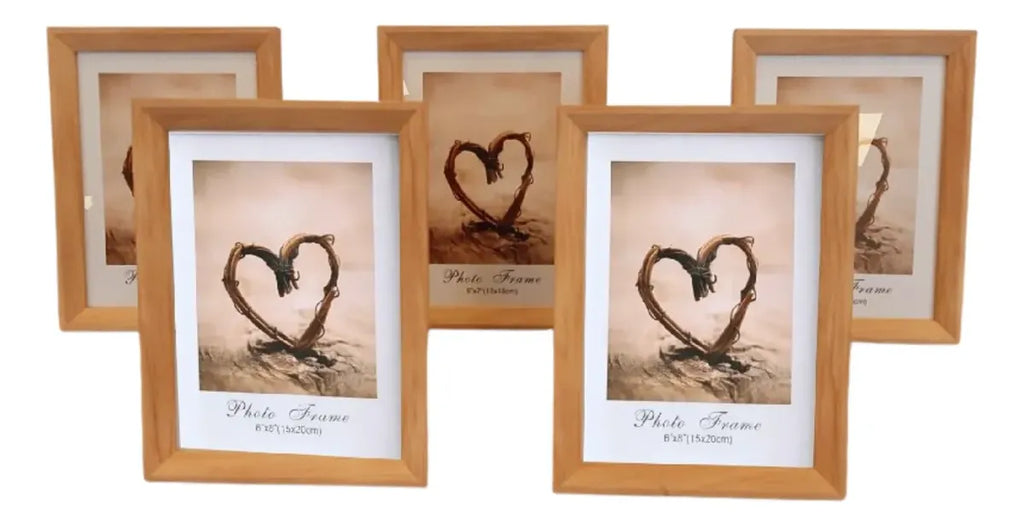 5 Set Marco Foto Flotante Madera 13x18cm Portarretrato