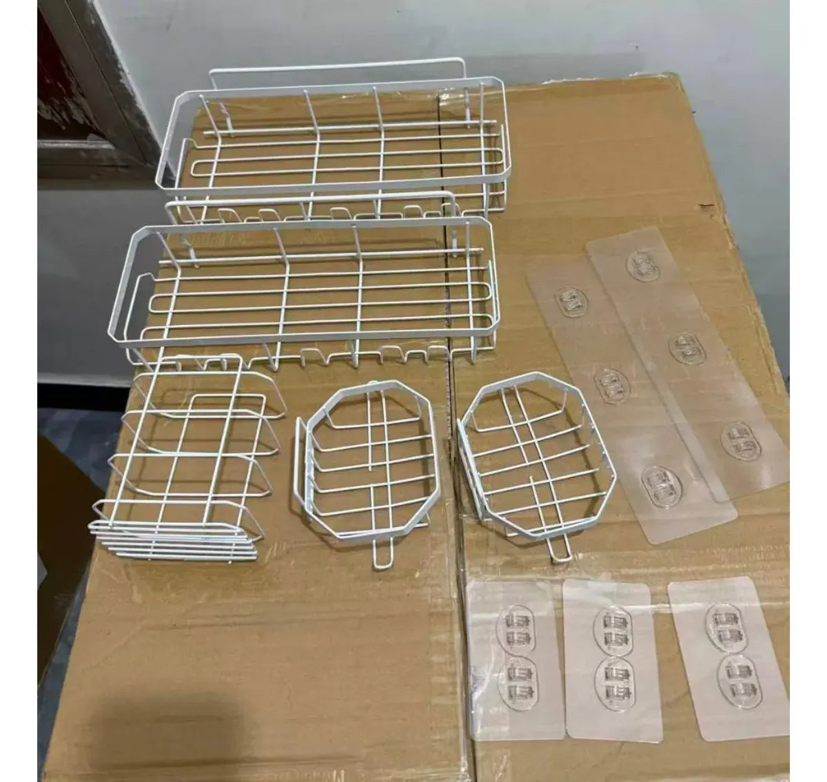 Set 5 Piezas Estante Organizador Ducha Baño Con Adhesivos
