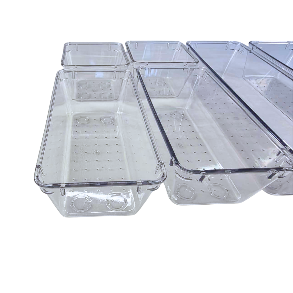 Set 6 Cajas Organizadora Cajon Closet Acrilico Maquillaje