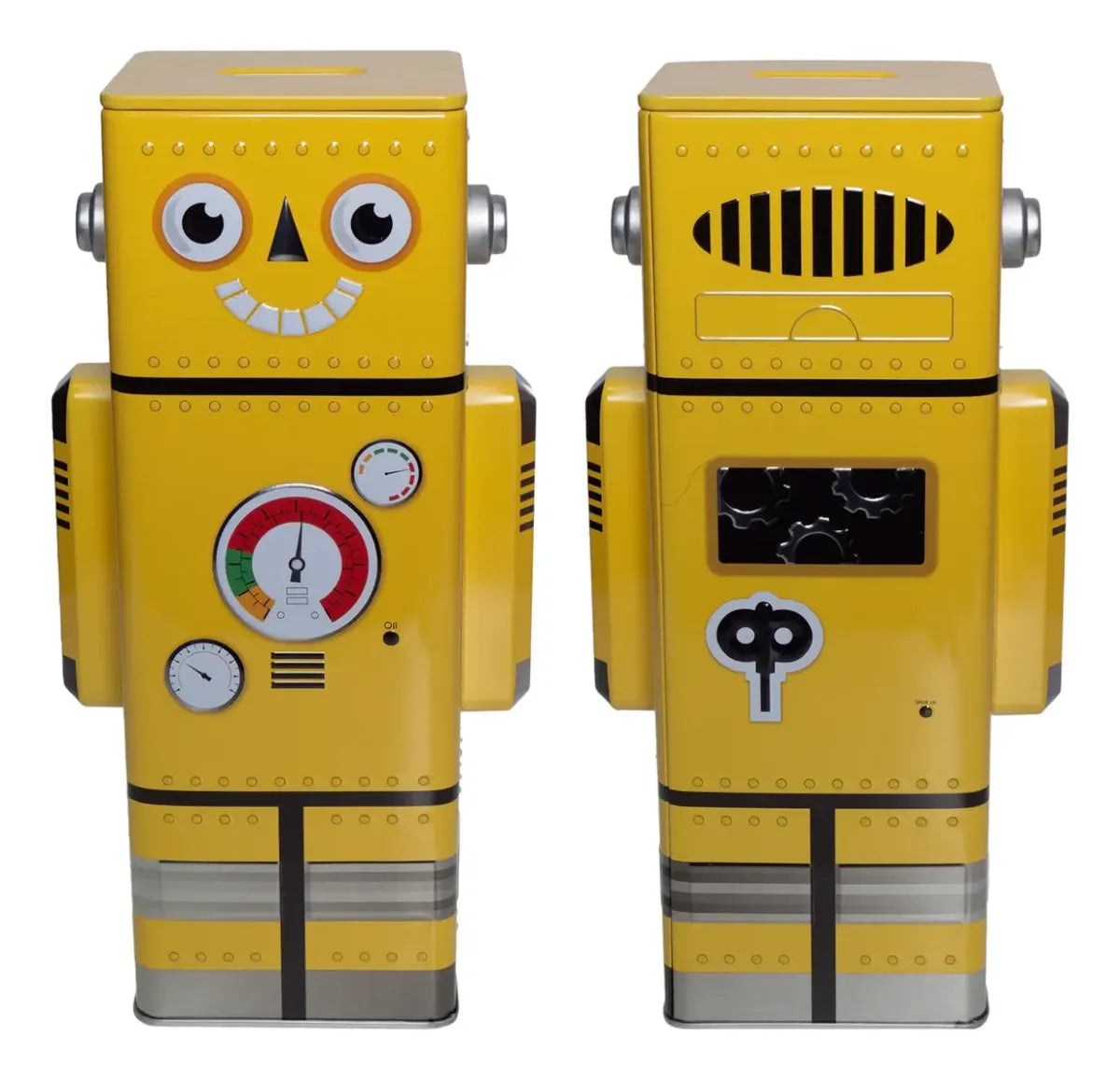 Alcancia Robot Grande Lata Kawaii 24cm
