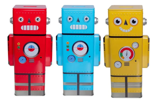Alcancia Robot Grande Lata Kawaii 24cm