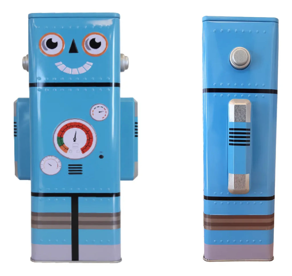 Alcancia Robot Grande Lata Kawaii 24cm