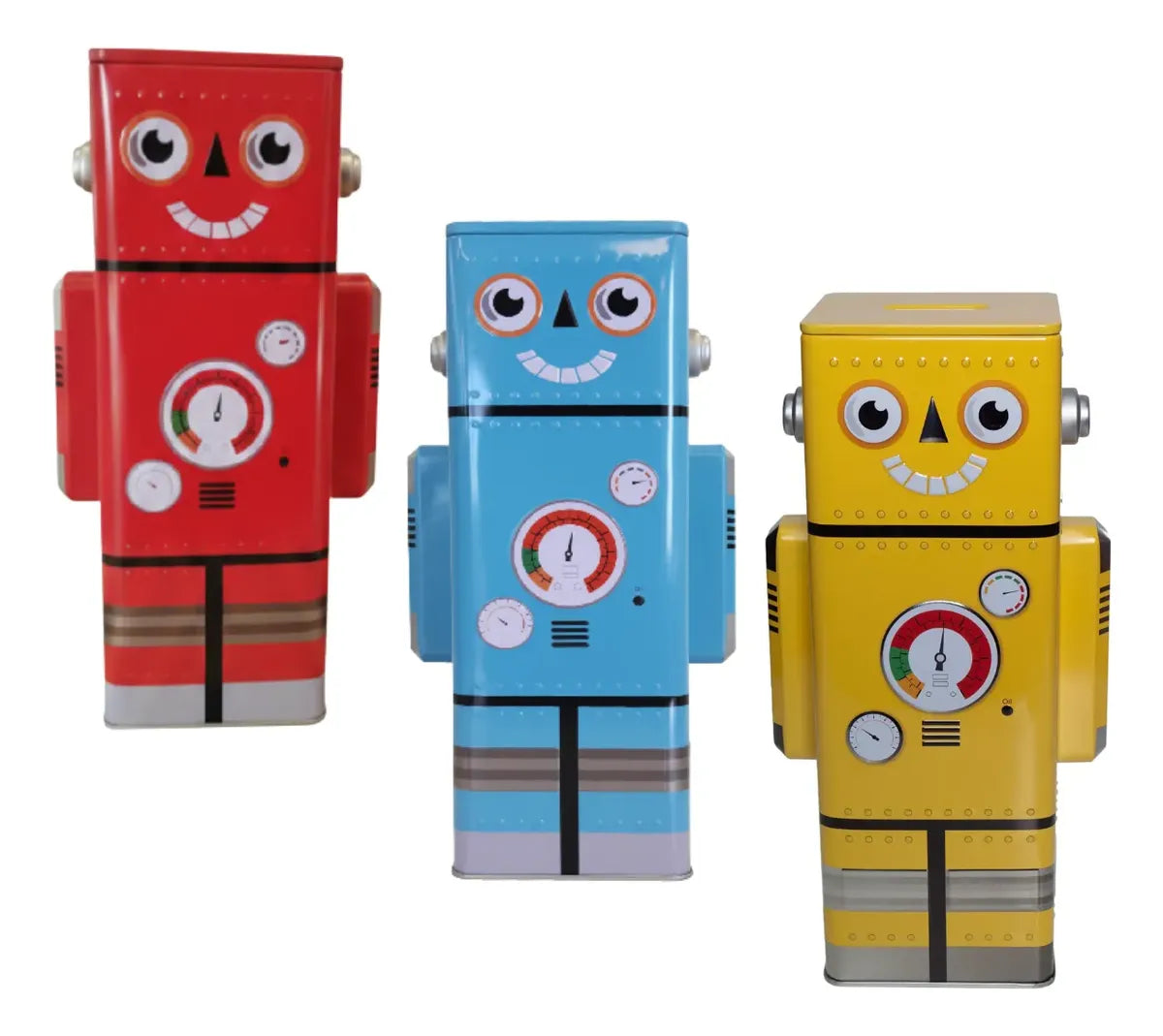 Alcancia Robot Grande Lata Kawaii 24cm