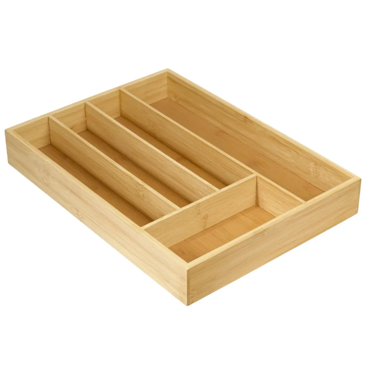 Organizador Bambu Cubierto Utensillo Cajon Escritorio