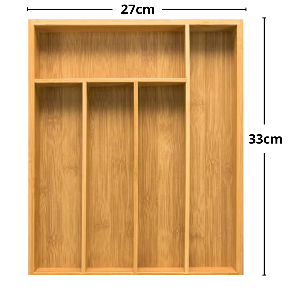Organizador Bambu Cubierto Utensillo Cajon Escritorio
