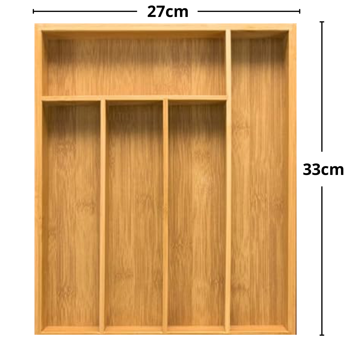 Organizador Bambu Cubierto Utensillo Cajon Escritorio