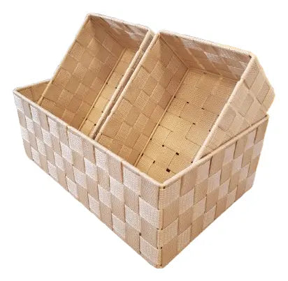 Set De 3 Canasto Cesta Organizador Almacenamiento Multiuso