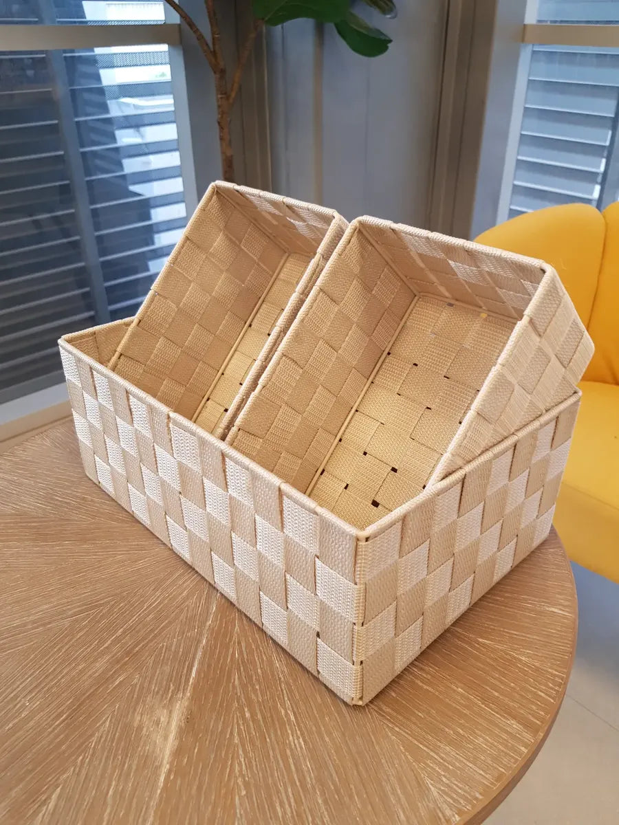 Set De 3 Canasto Cesta Organizador Almacenamiento Multiuso