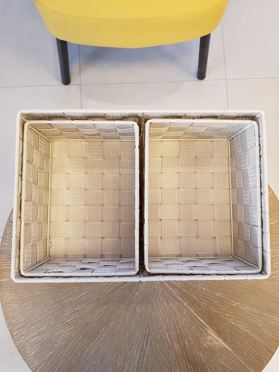 Set De 3 Canasto Cesta Organizador Almacenamiento Multiuso