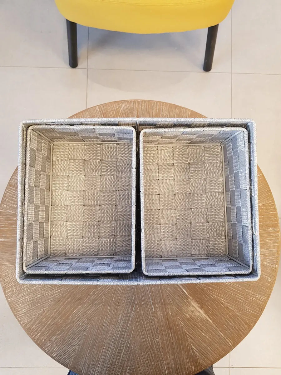 Set De 3 Canasto Cesta Organizador Almacenamiento Multiuso