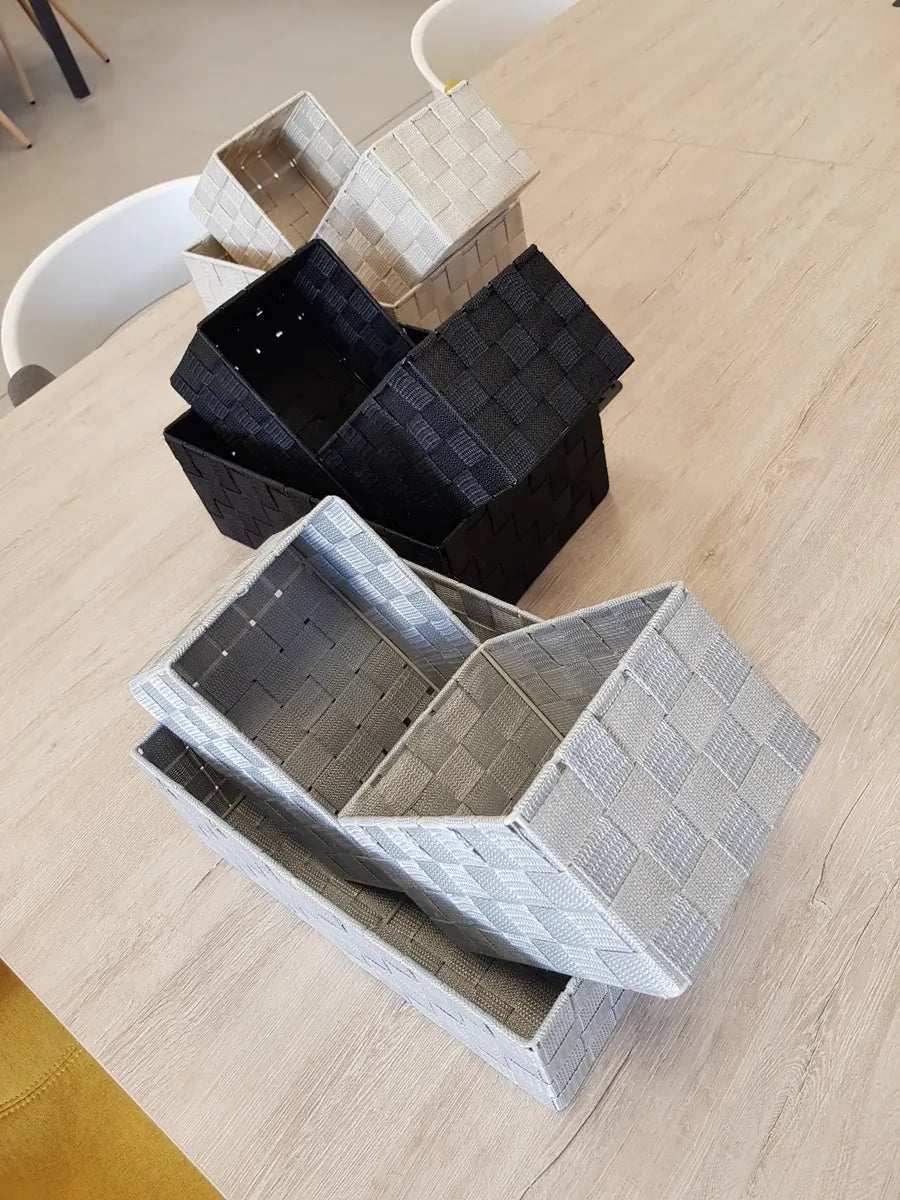 Set De 3 Canasto Cesta Organizador Almacenamiento Multiuso