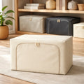 Caja Organizador Almacenamiento Tela Soporte Metal Multiuso