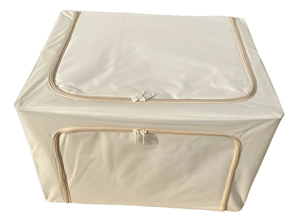 Caja Organizador Almacenamiento Tela Soporte Metal Multiuso