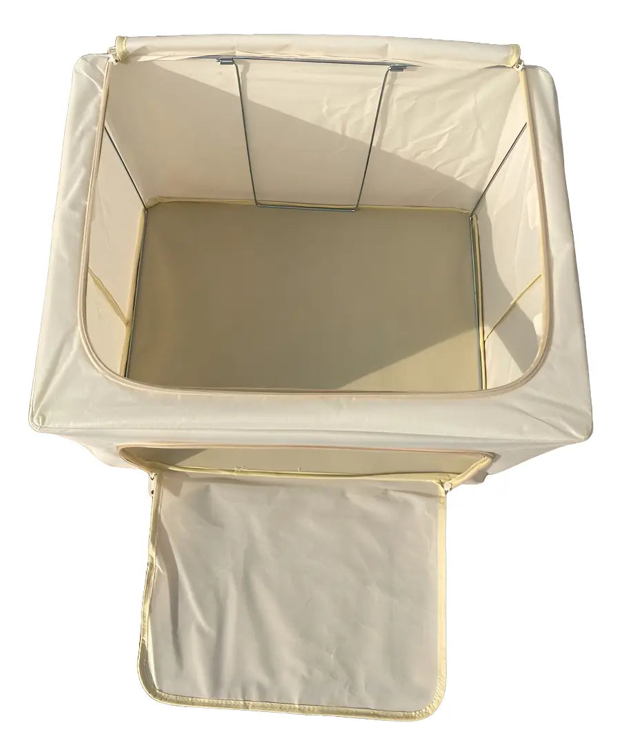 Caja Organizador Almacenamiento Tela Soporte Metal Multiuso