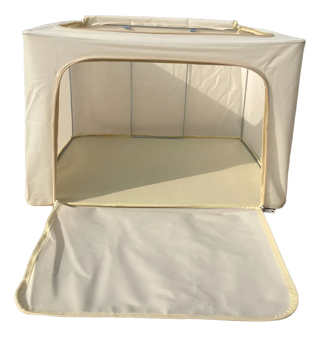 Caja Organizador Almacenamiento Tela Soporte Metal Multiuso