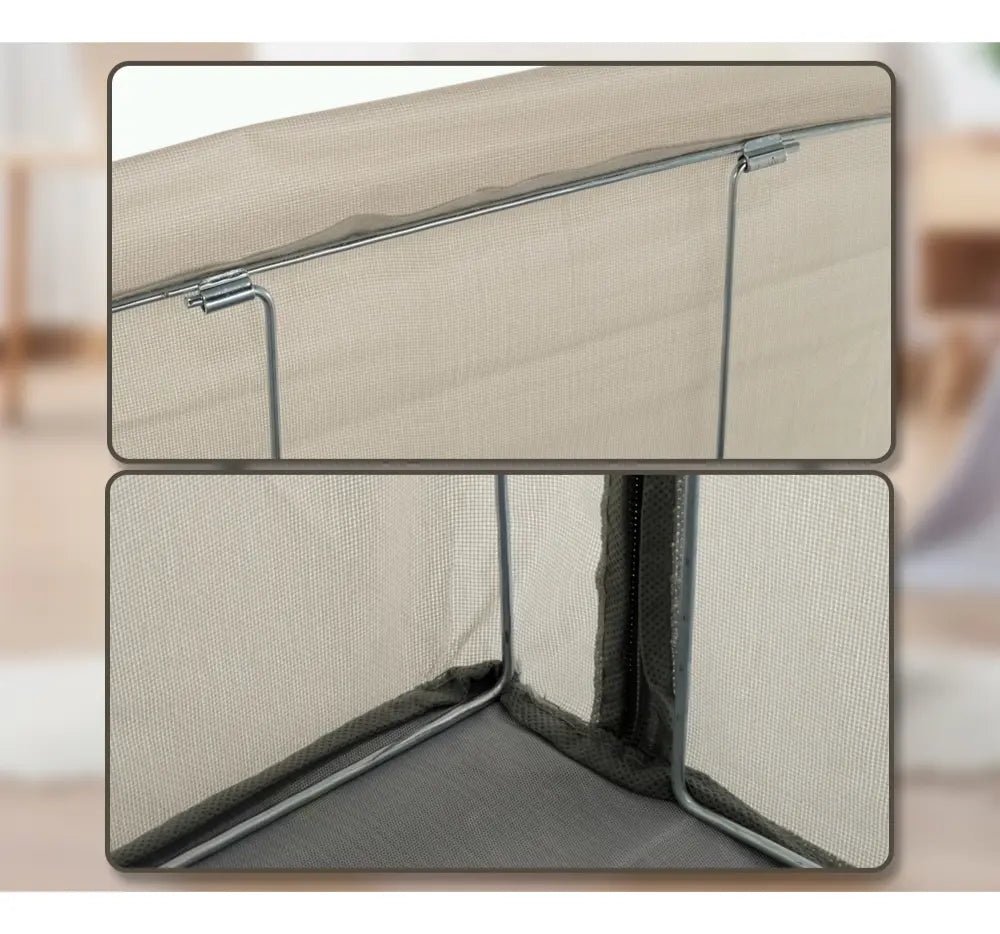 Caja Organizador Almacenamiento Tela Soporte Metal Multiuso