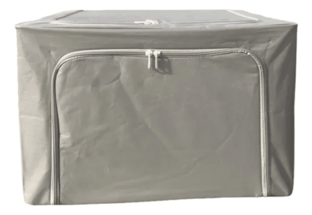 Caja Organizador Almacenamiento Tela Soporte Metal Multiuso