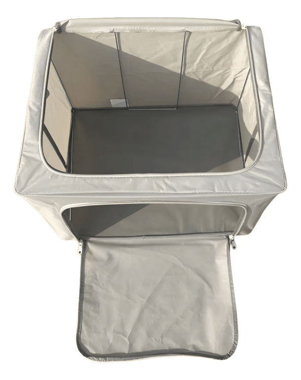 Caja Organizador Almacenamiento Tela Soporte Metal Multiuso