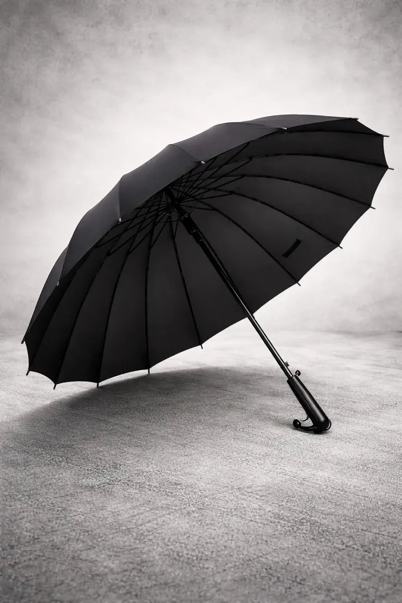 Paragua Elegante Lluvia Nieve Resistente Viento 16 Varillas