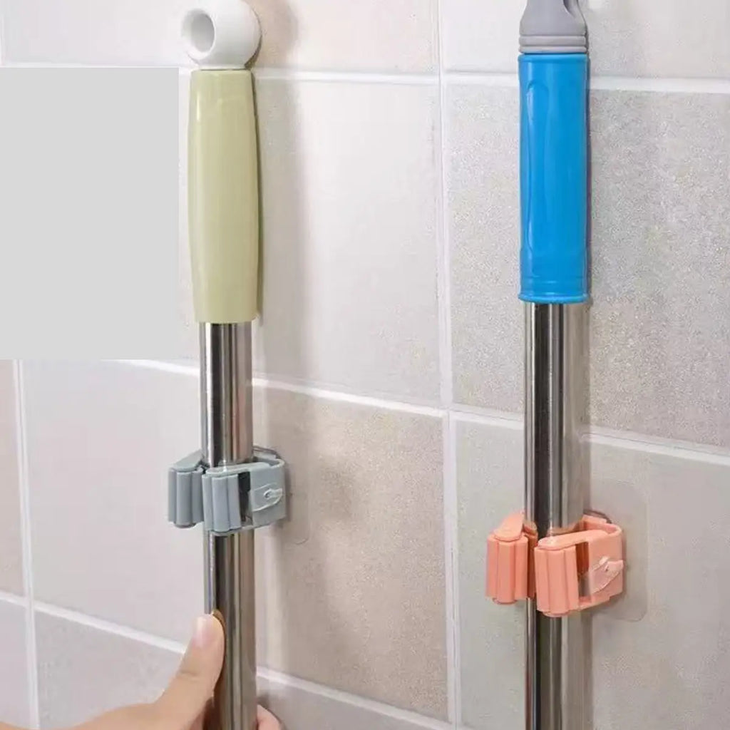 3 Set Organizador Soporte Escoba Mopa Autoadjesivo Pared