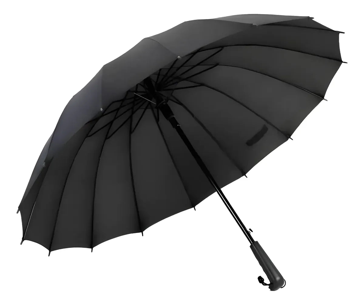Paragua Elegante Lluvia Nieve Resistente Viento 16 Varillas