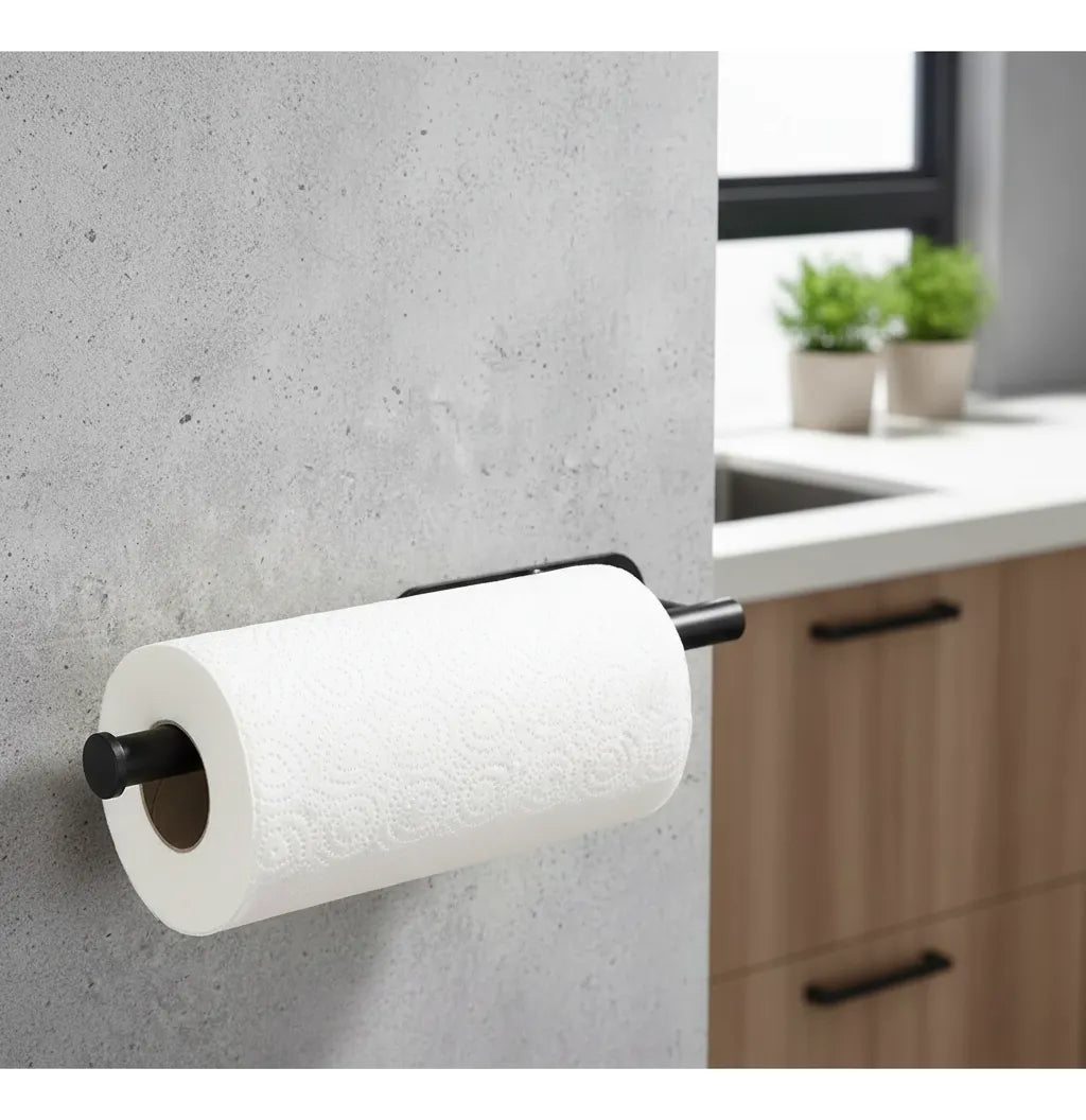Porta Rollo De Cocina Acero Inoxidable Soporte Nova Adhesivo