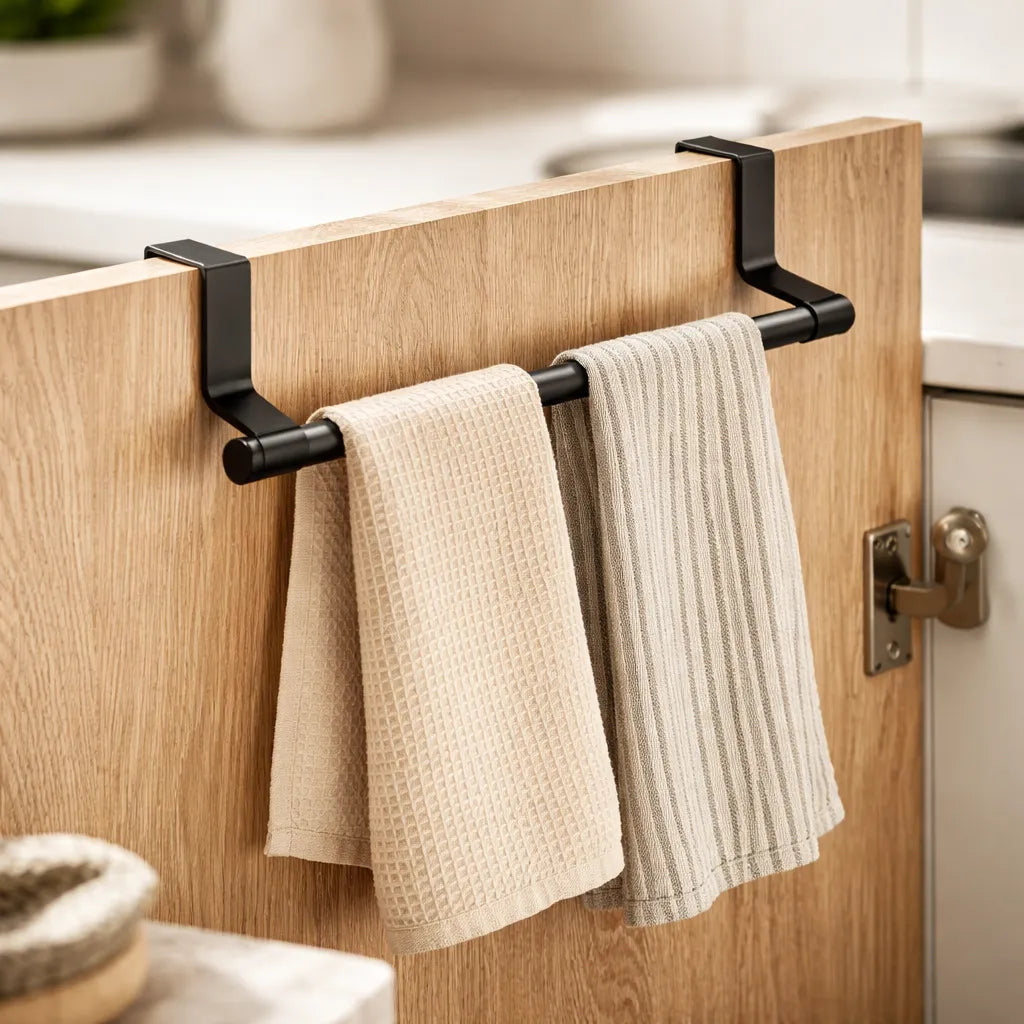 Toallero Para Gabinete De Cocina Y Baño Puerta Colgante