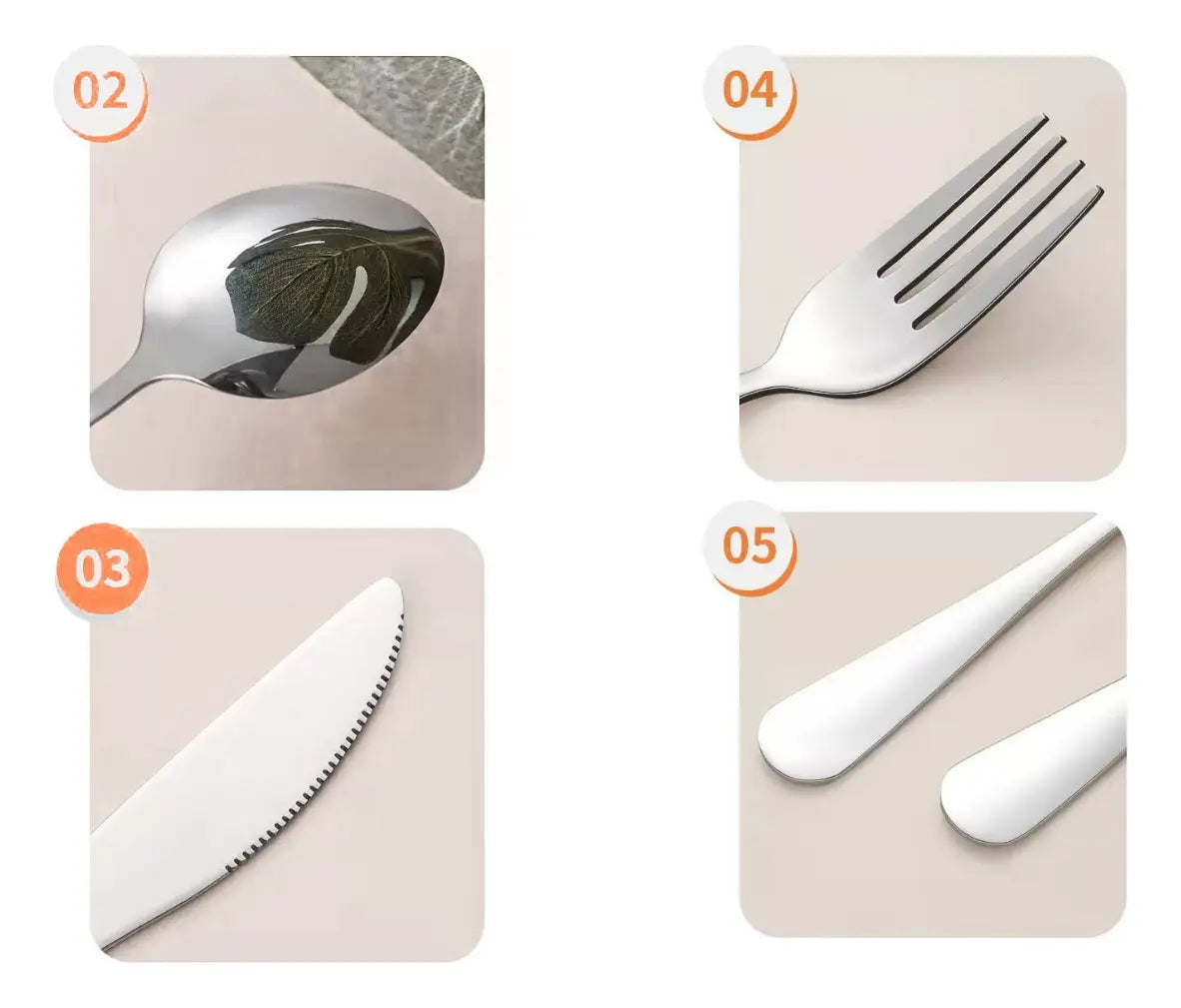 Set Cubierto Acero Inox Estuche Servicio Portatil Lonchera